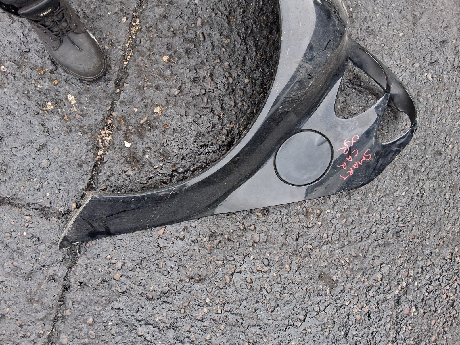 2008 SMART FORTWO REAR BUMPER RIGHT SECTION BLACK