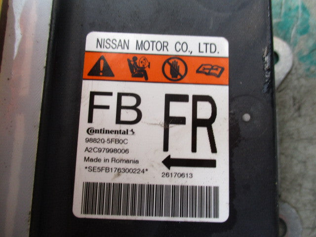 NISSAN MICRA K14 2017  AIRBAG CONTROL MODULE UNIT 98820-5FB0C