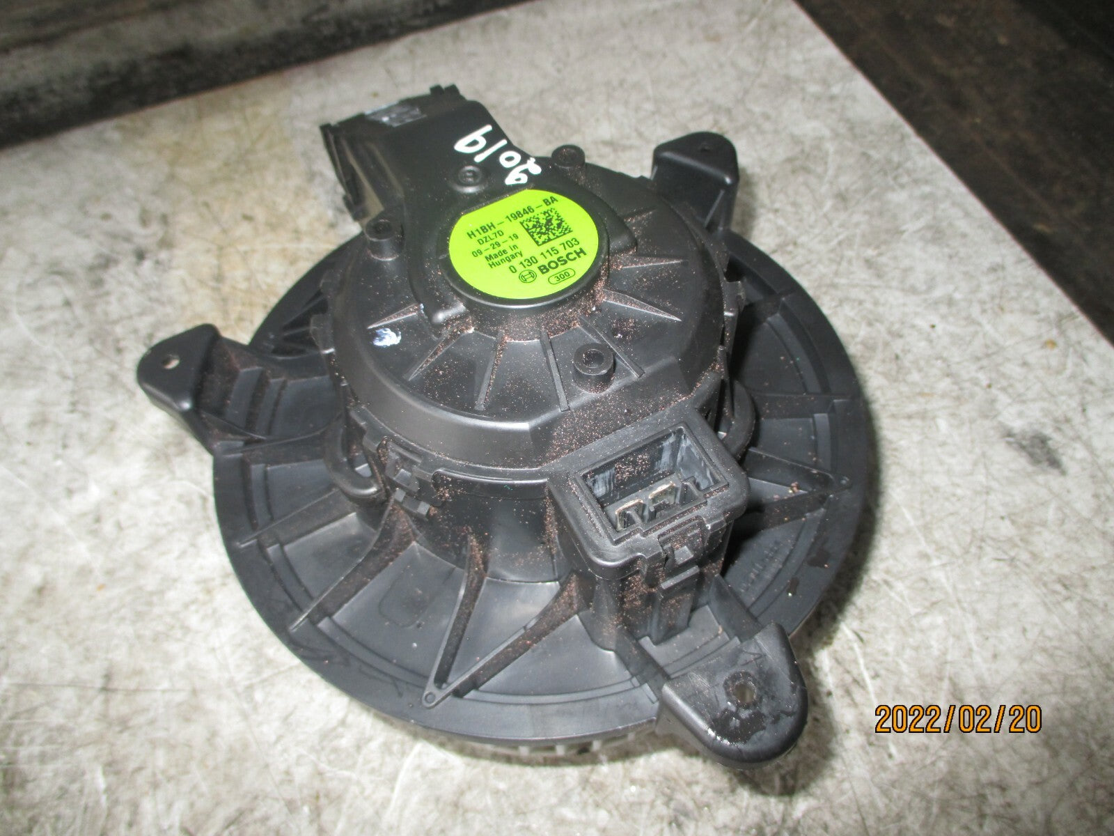 FORD FIESTA MK8 2019 HEATER BLOWER MOTOR FAN H1BH19846BA