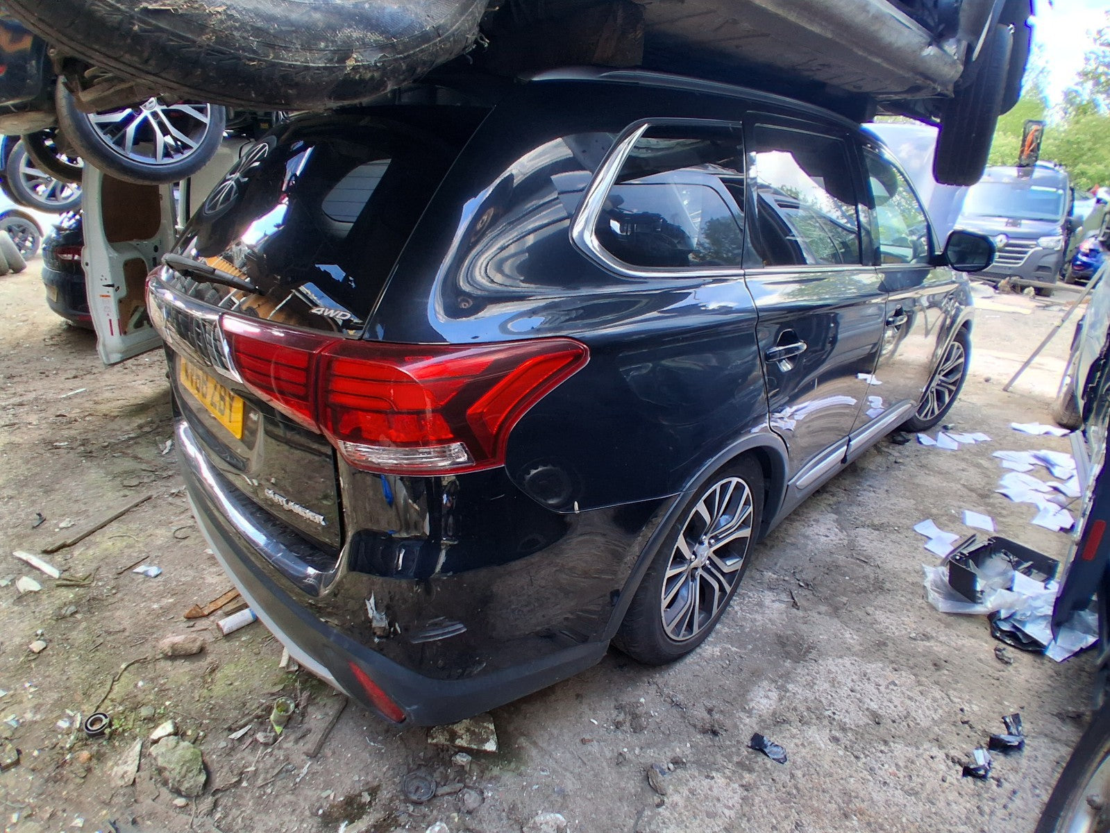 2018 MITSUBISHI OUTLANDER MK3 OSR DRIVER SIDE REAR QUARTER PANEL BLACK X42