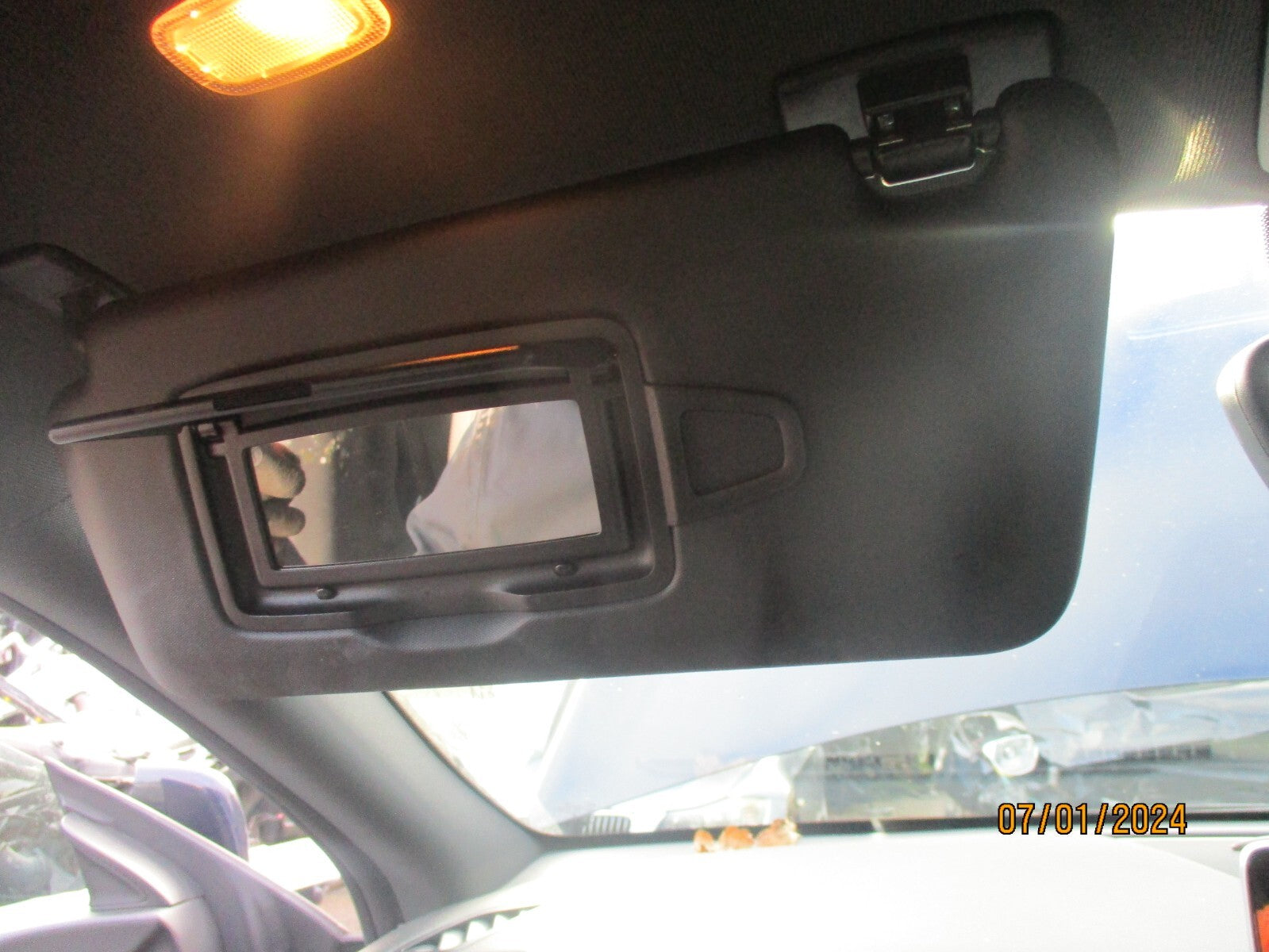 MERCEDES BENZ CLA 2016 C117 NSF FRONT INTERIOR PASSENGER SIDE SUN VISOR BLACK