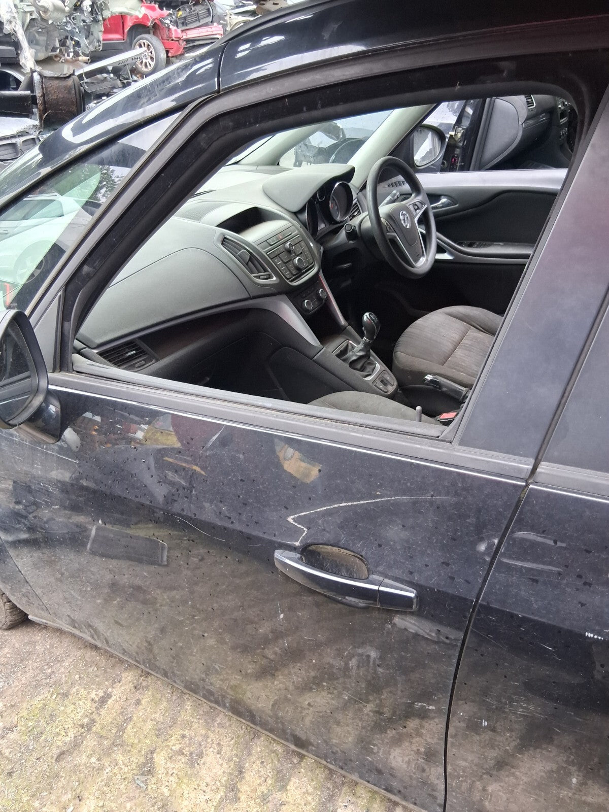 2014 VAUXHALL ZAFIRA C MK3 NSF PASSENGER SIDE BARE DOOR CARBON FLASH METALIC 22C