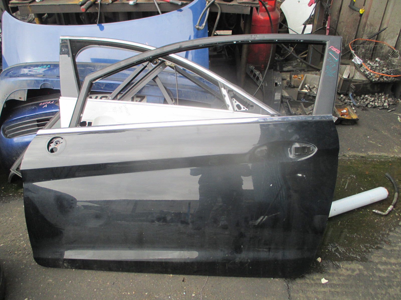 FORD FIESTA MK7 2017 3 DOOR NSF PASSENGER SIDE FRONT BARE DOOR SHELL ONLY BLACK