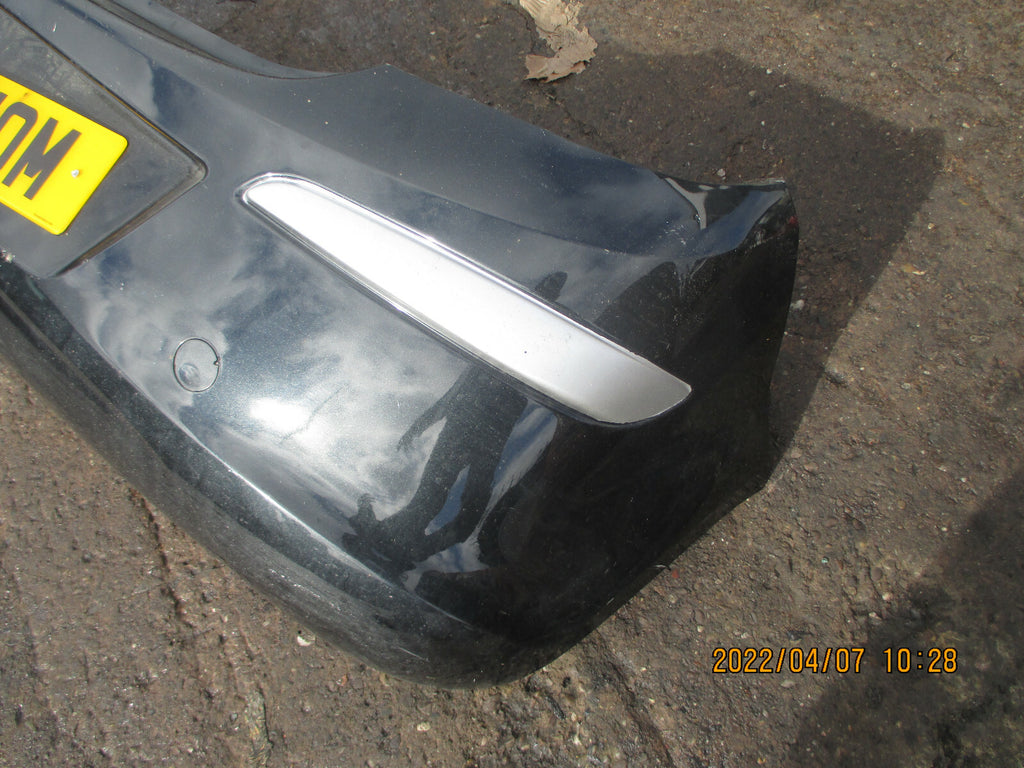 VAUXHALL CORSA D VAN 3 DOOR FACELIFT REAR BUMPER BLACK SILVER PLASTIC TRIM