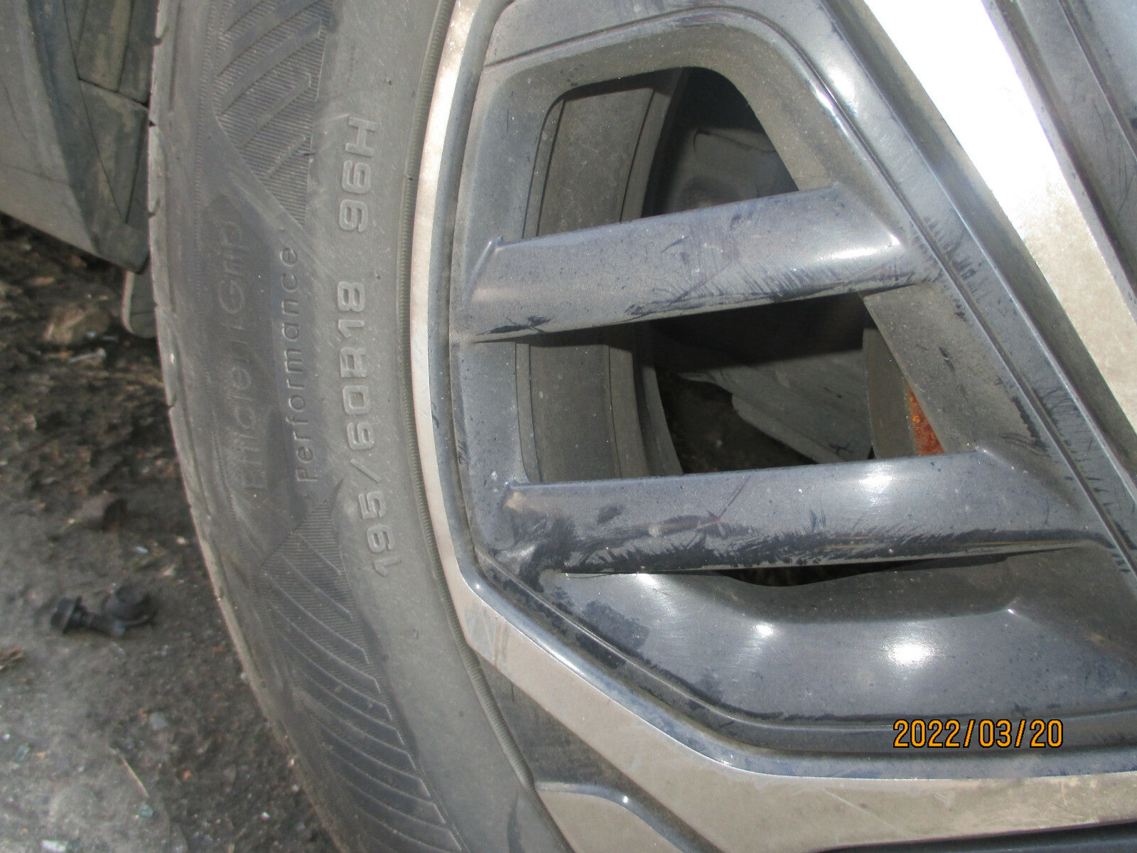 CITROEN C4 MK3 2021 18 INCH DIAMOND CUT ALLOY WHEEL WITH TYRE 195/60R18 REF 2