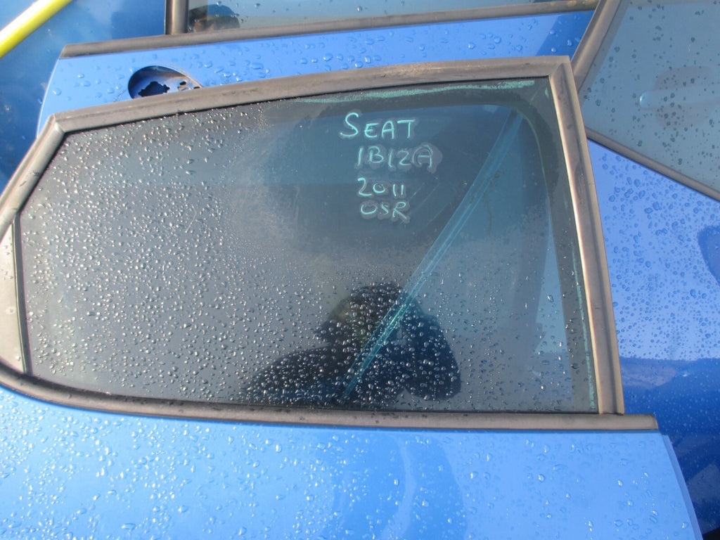 SEAT IBIZA MK4 2011 OSR DRIVER SIDE REAR COMPLETE DOOR BLUE