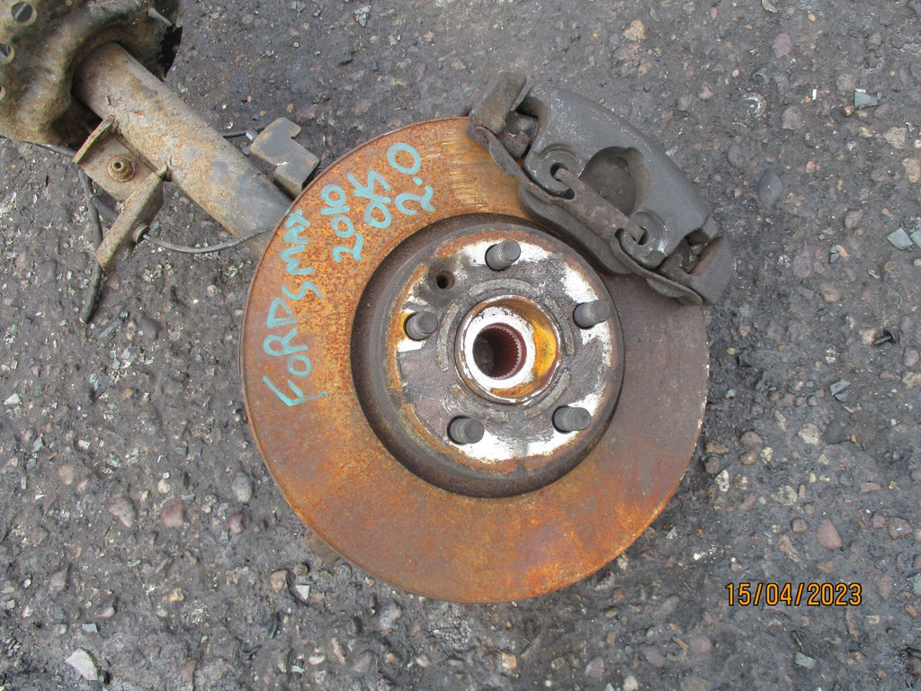 FORD S MAX 2010 2.0 DIESEL MANUAL OS DRIVER SIDE FRONT HUB LEG CALIPER SHOCK