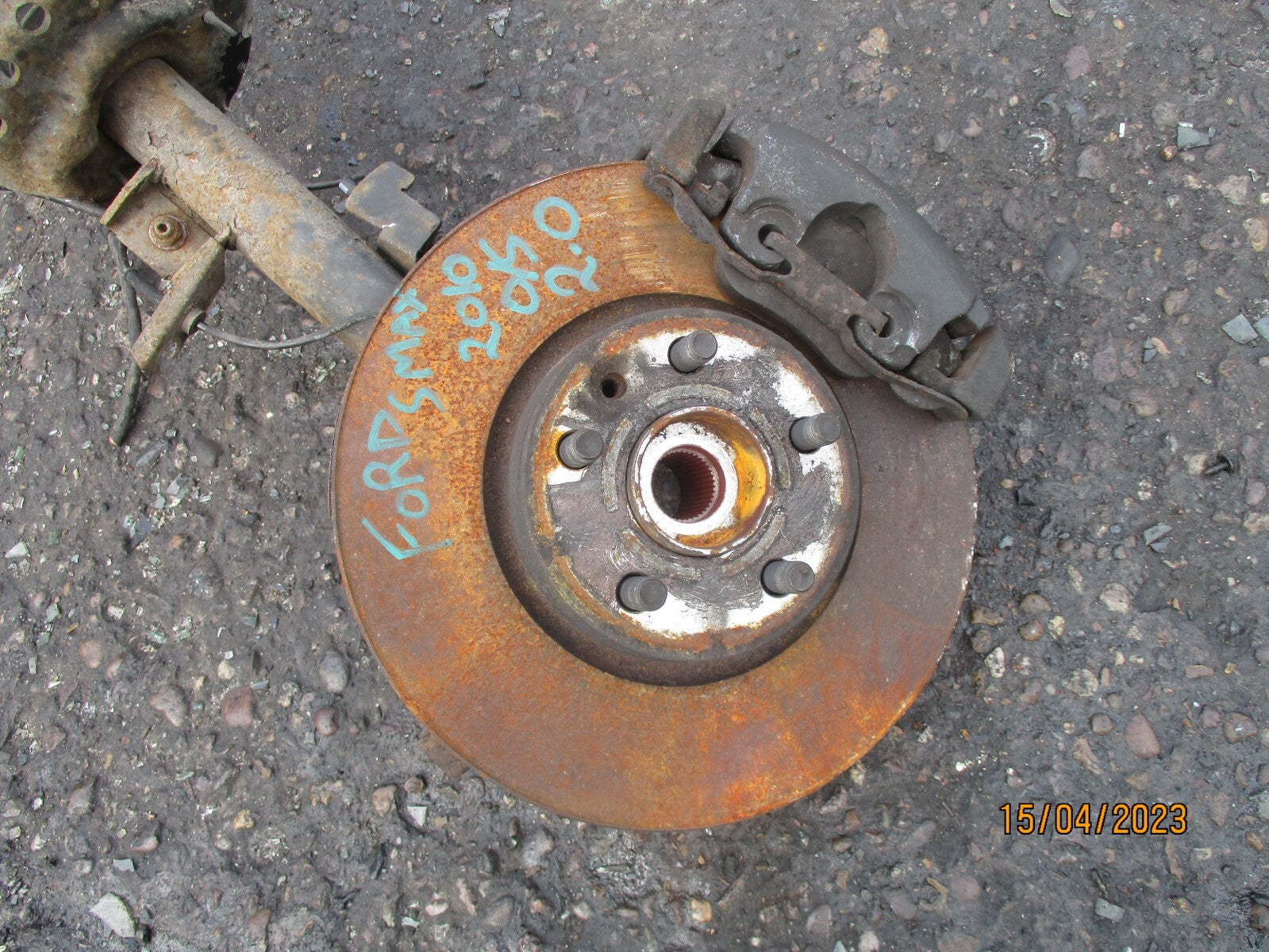 FORD S MAX 2010 2.0 DIESEL MANUAL OS DRIVER SIDE FRONT HUB LEG CALIPER SHOCK