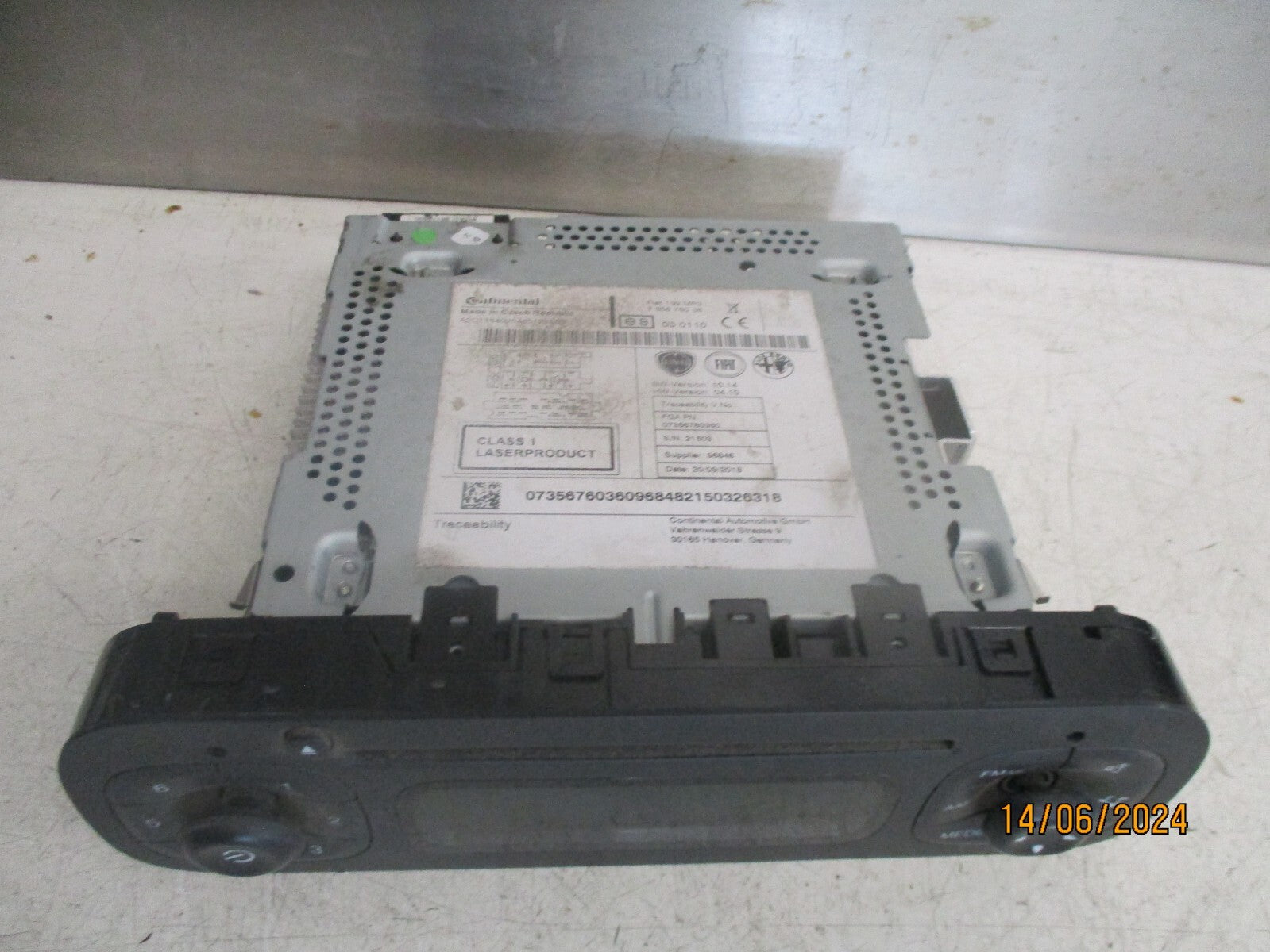 FIAT PANDA MK3 2018 RADIO CD PLAYER STEREO HEAD UNIT 07356760360