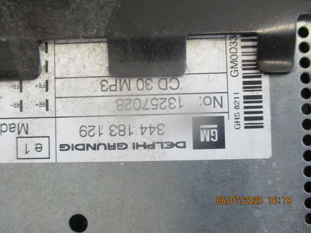 VAUXHALL CORSA D/ ZAFIRA D RADIO CD PLAYER HEAD UNIT 344183129
