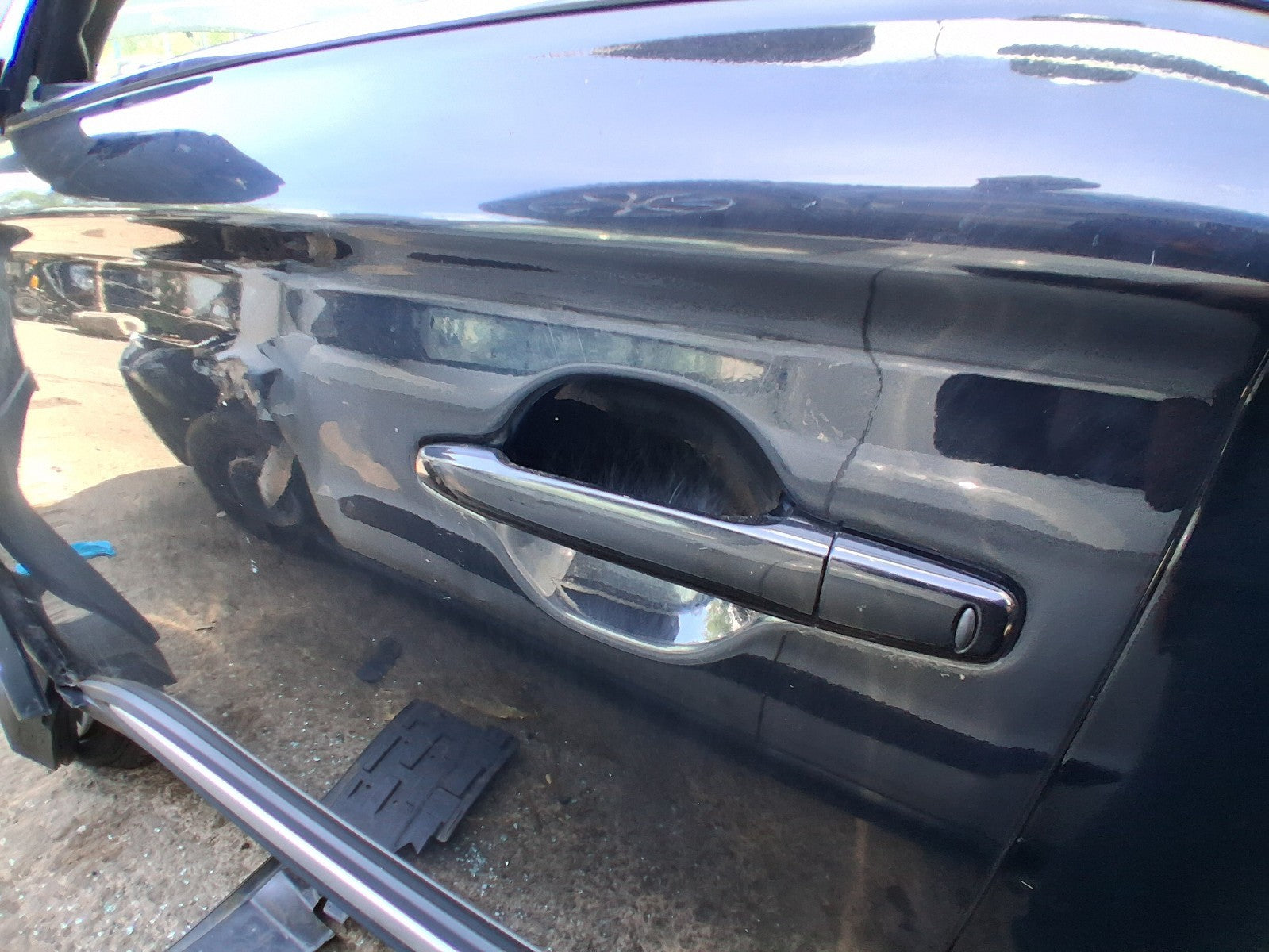 2018 MITSUBISHI OUTLANDER MK3 NSF PASSENGER FRONT DOOR HANDLE AMETHYST BLACK X42