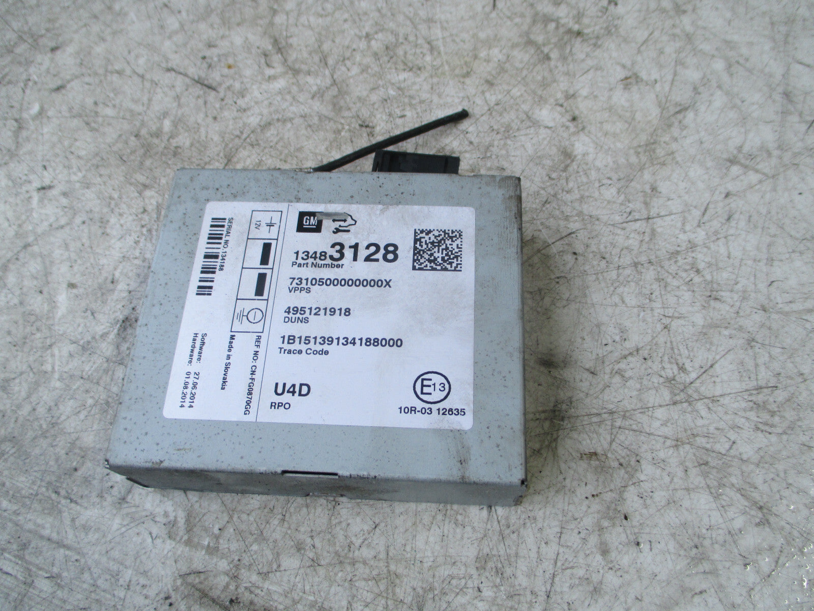 VAUXHALL ASTRA GTC 2016 RADIO RECIEVER MODULE 13483128
