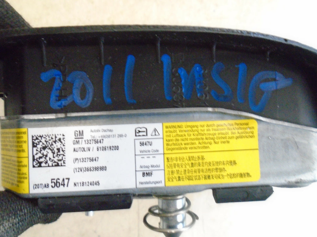 VAUXHALL INSIGNIA 2011 MK1 STEERING WHEEL AIRBAG 13275647