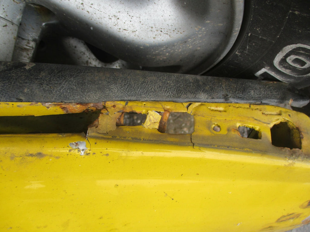 MG MIDGET 1979 OS DRIVER SIDE DOOR SHELL YELLOW DAMAGED