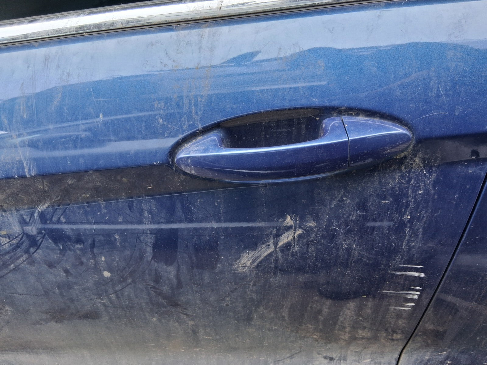 2010 FORD FIESTA MK7 NSF PASSENGER SIDE FRONT LEFT COMPLETE DOOR OCEAN BLUE