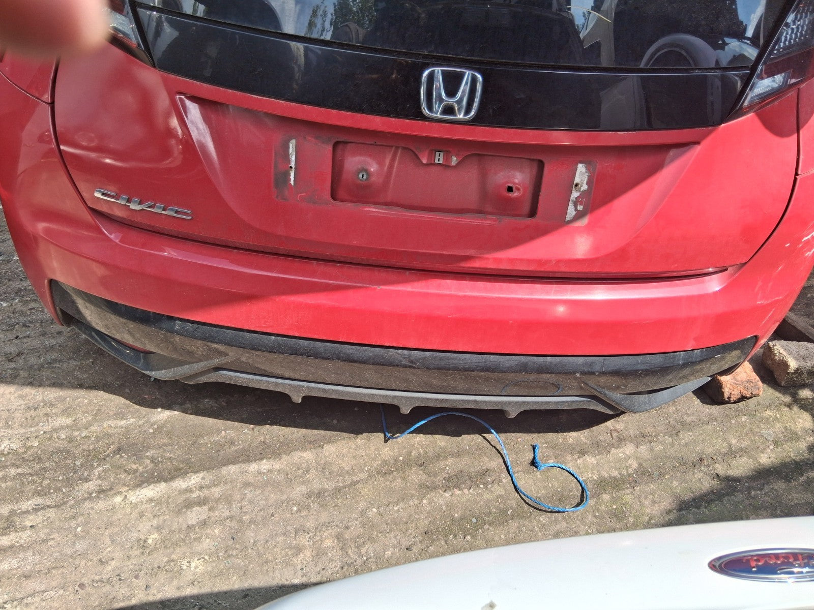 2016 HONDA CIVIC MK9 FACELIFT HATCHBACK COMPLETE REAR BUMPER MILANO RED R81