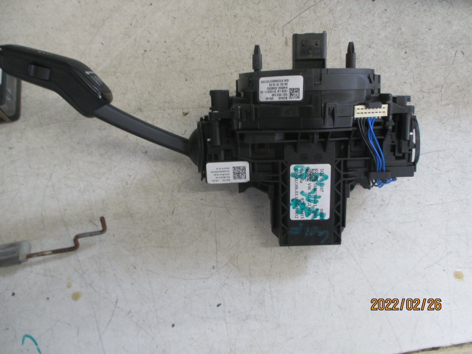 VOLKSWAGEN GOLF 2018 MK7 WIPER CONTROL STALK 5Q1953507
