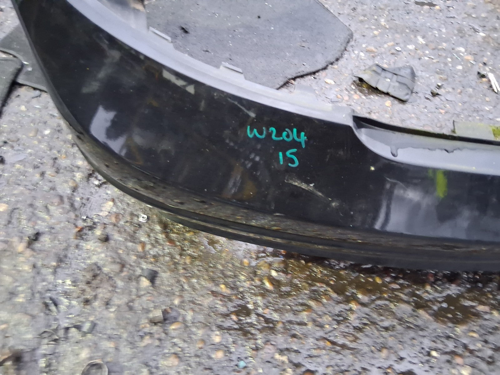 2015 MERCEDES W204 C CLASS COMPLETE REAR BUMPER BLACK