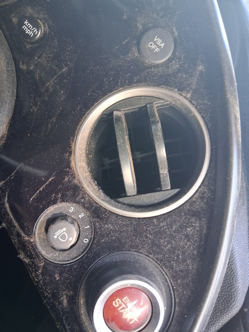 2007 HONDA CIVIC MK8 SPEEDO SURROUND TRIM PANEL COMPLETE WITH AC HEATER SWITCHES