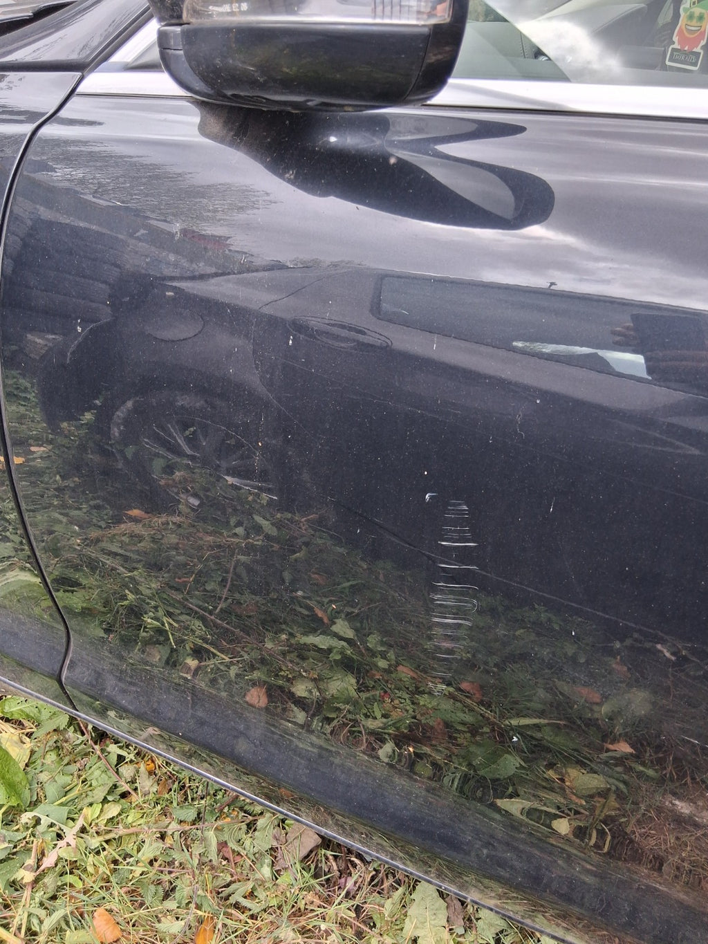 2012 JAGUAR XJ X351 NSF PASSENGER SIDE FRONT BARE DOOR MIDNIGHT BLACK MET PEF