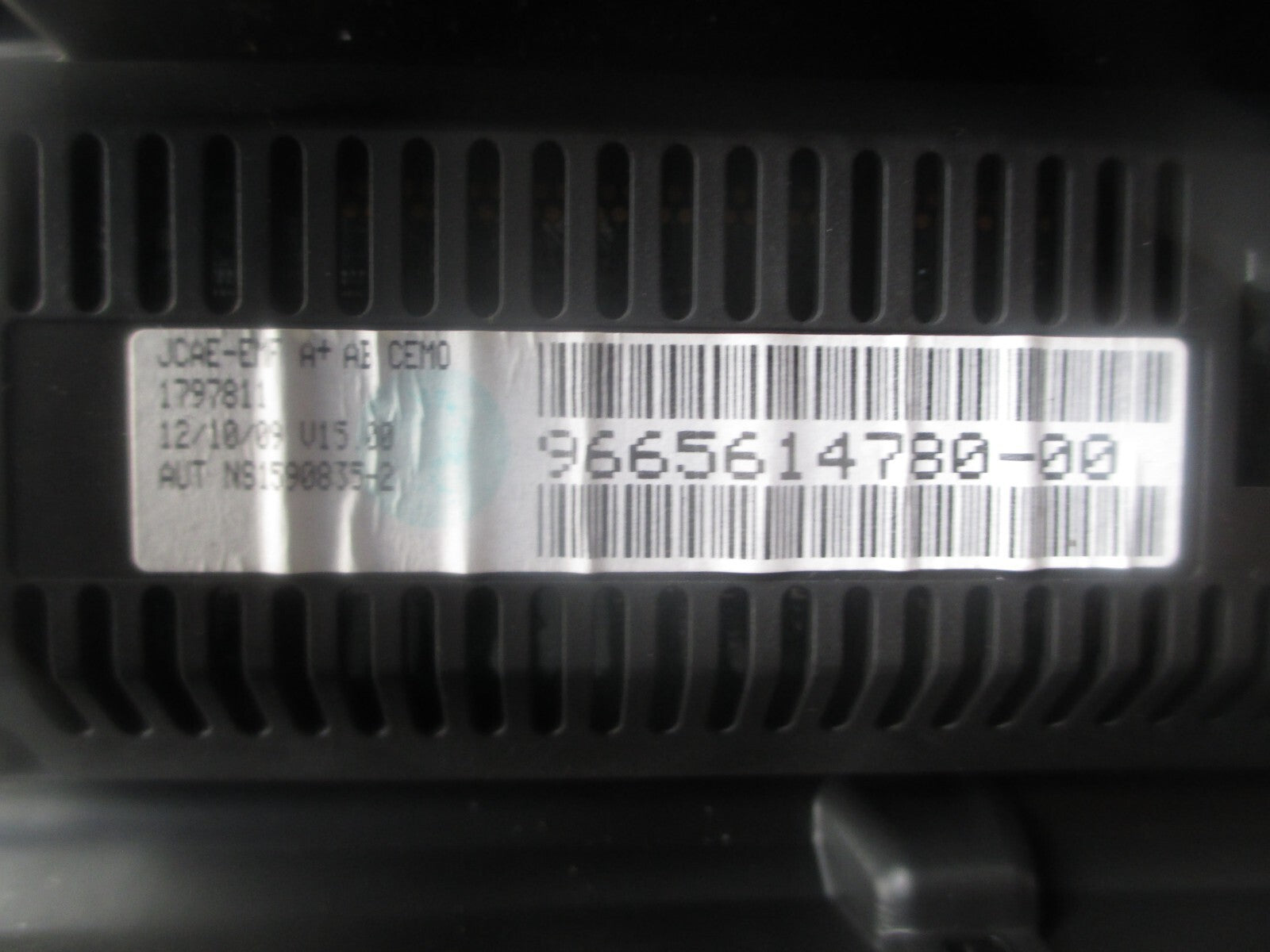 2009 CITROEN C4 MIDDLE DASH CLOCK DISPLAY 9665614780