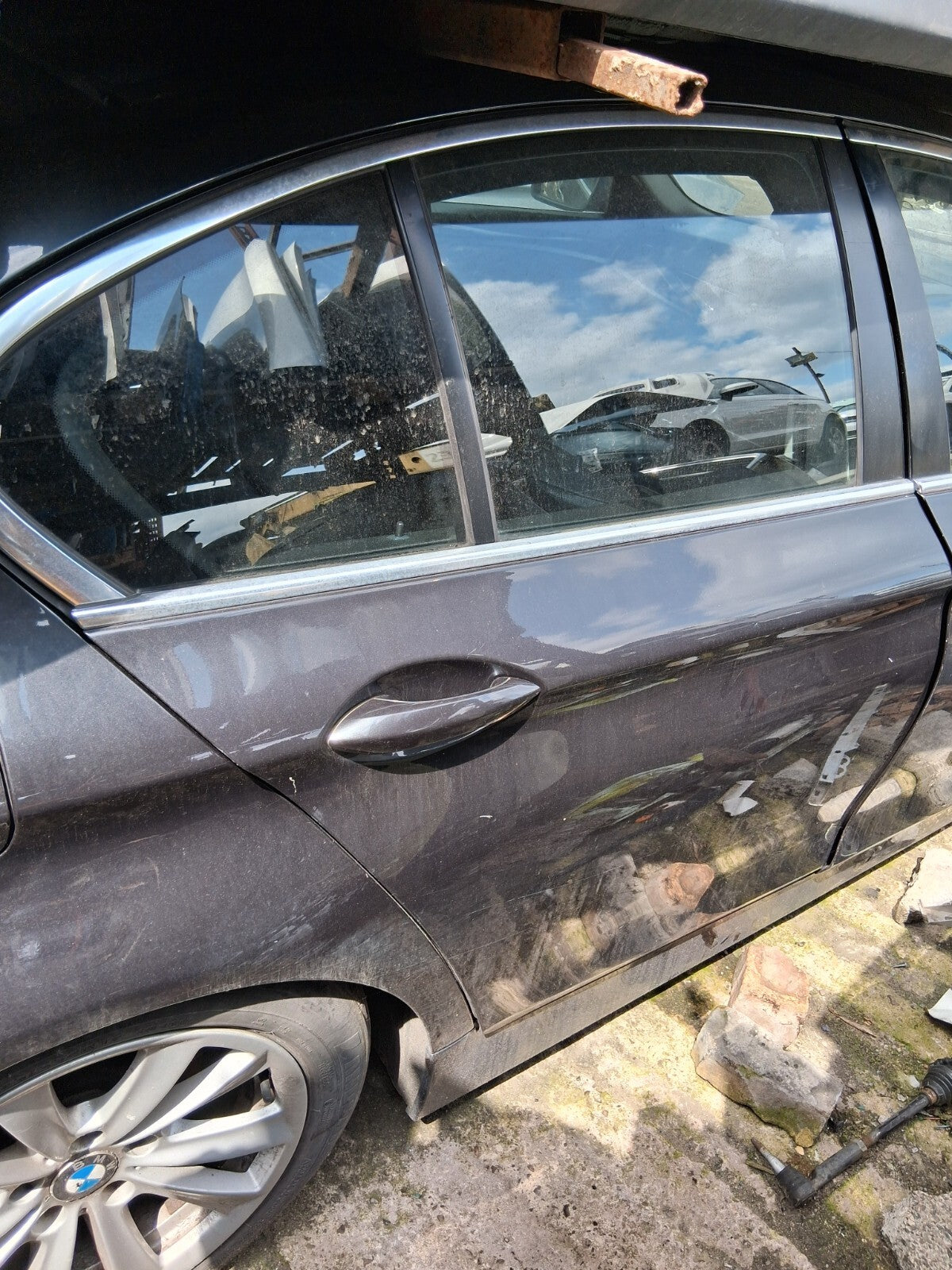 2012 BMW 5 SERIES F10 OSR DRIVER SIDE REAR RIGHT COMPLETE DOOR SOPHISTO GREY II