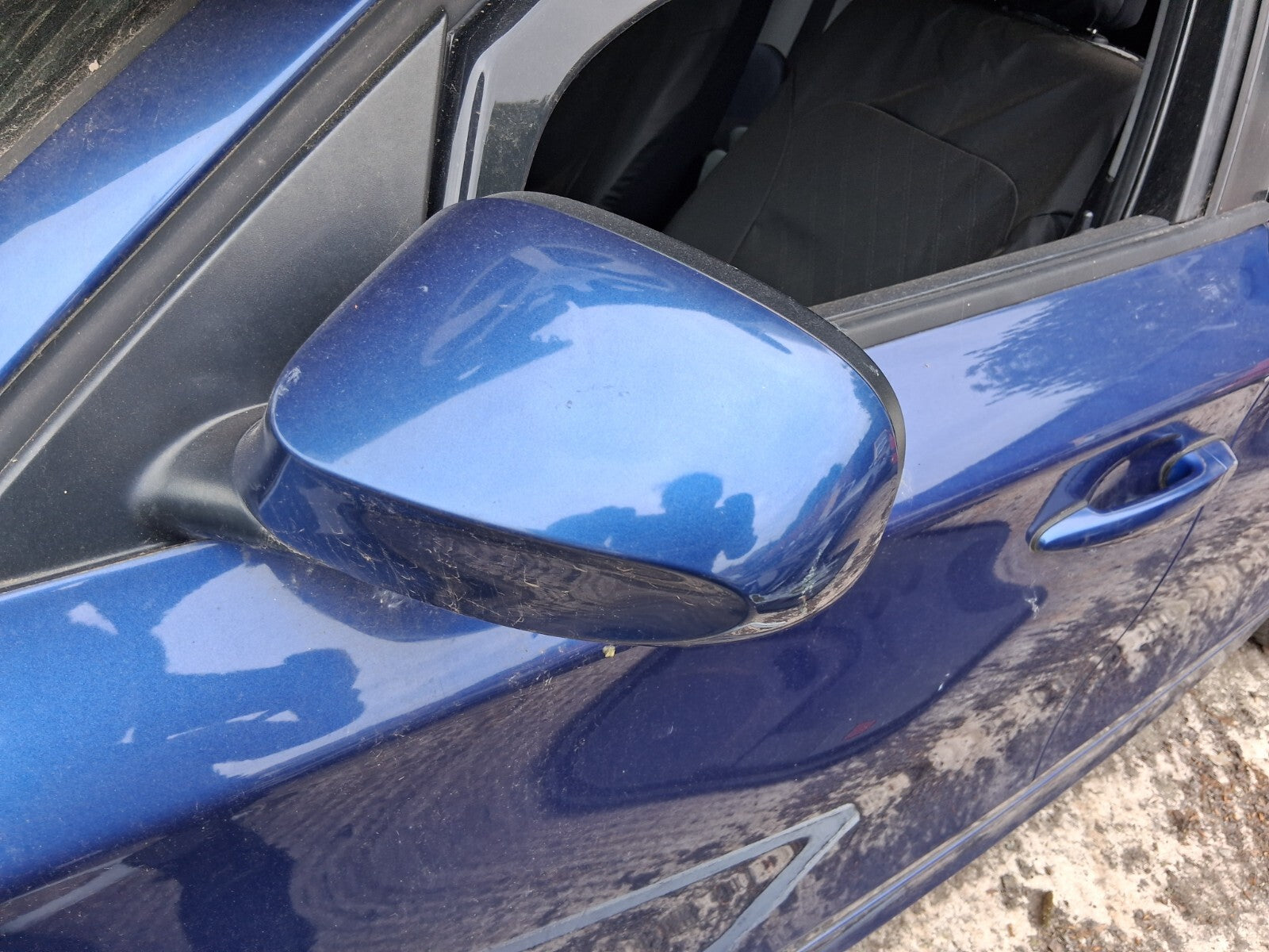 2011 BMW 1 SERIES NSF PASSENGER SIDE LEFT WING MIRROR BLUE