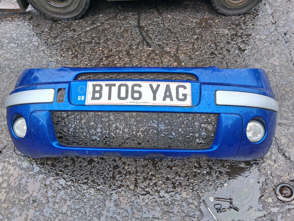 2006 CITROEN C3 PLURIEL COMPLETE FRONT BUMPER BLUE