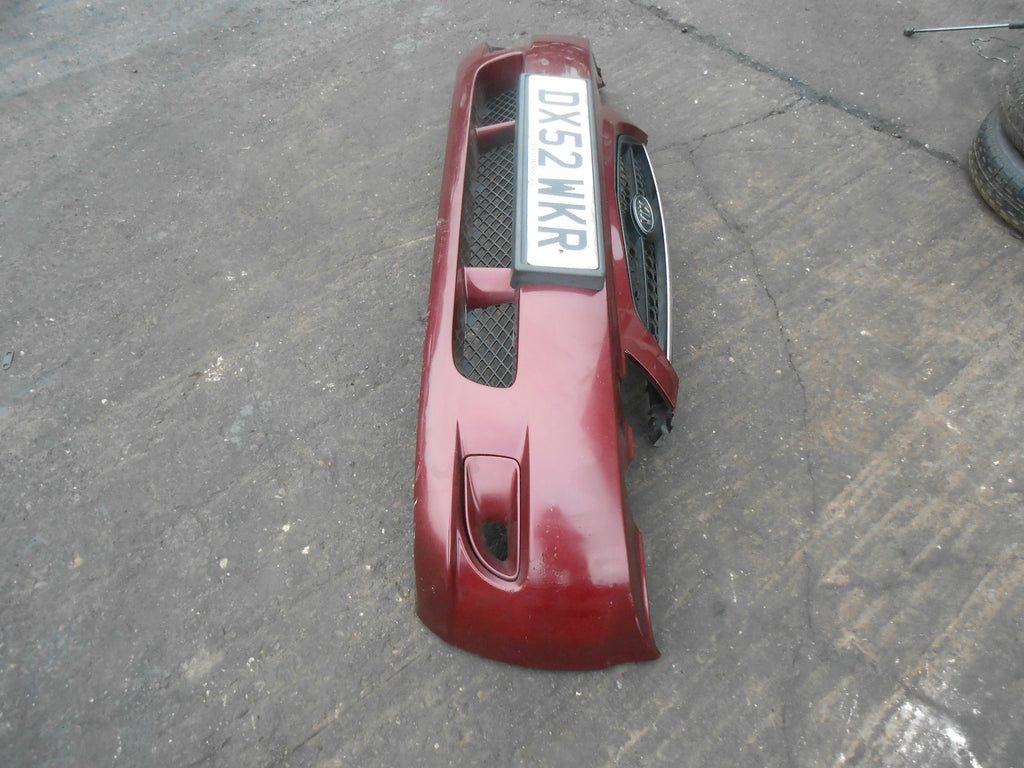 KIA SHUMA MK2 2002 COMPLETE FRONT BUMPER & GRILL GRILLE BURGUNDY RED