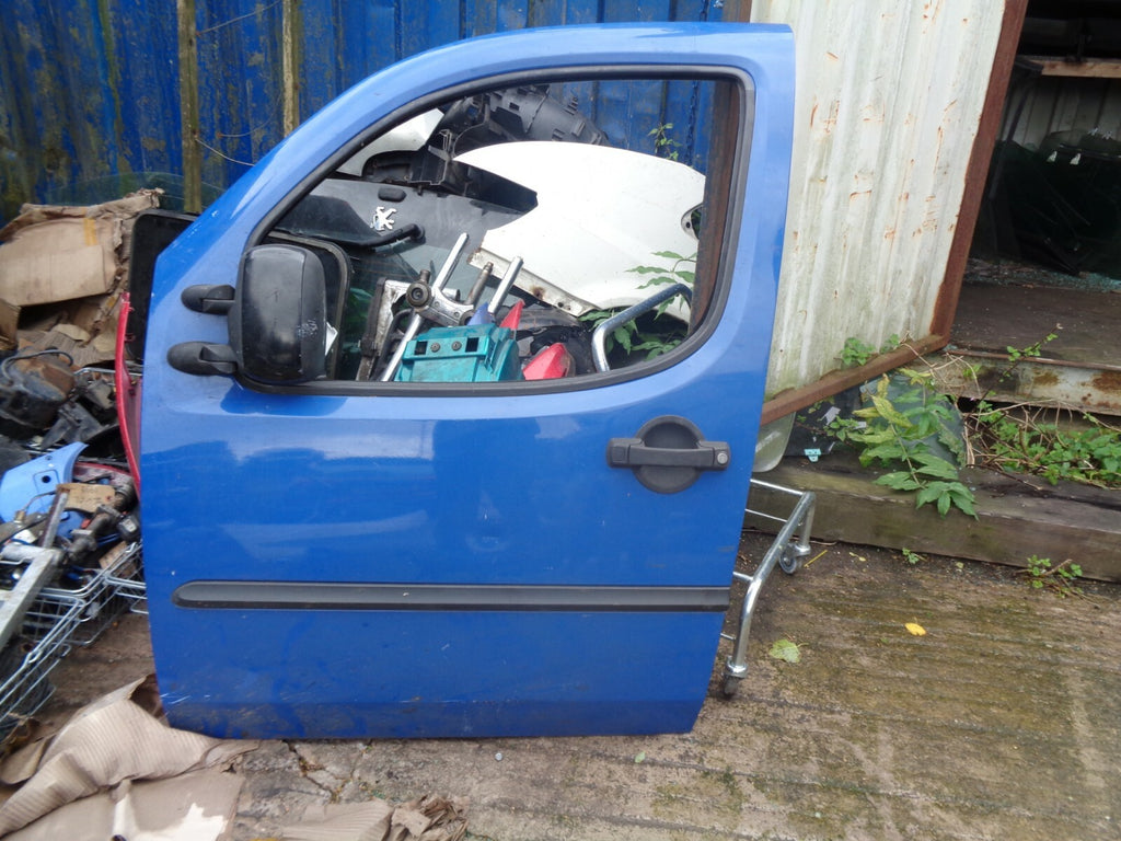 FIAT DOBLO VAN 2003 NSF PASSENGER SIDE FRONT DOOR BLUE