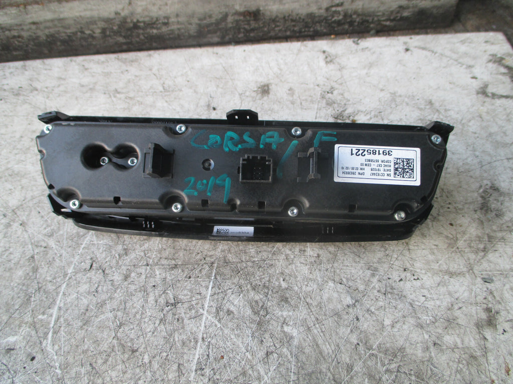 VAUXHALL CORSA F 2020 HEATER AC CLIMATE CONTROL SWITCH 39185221