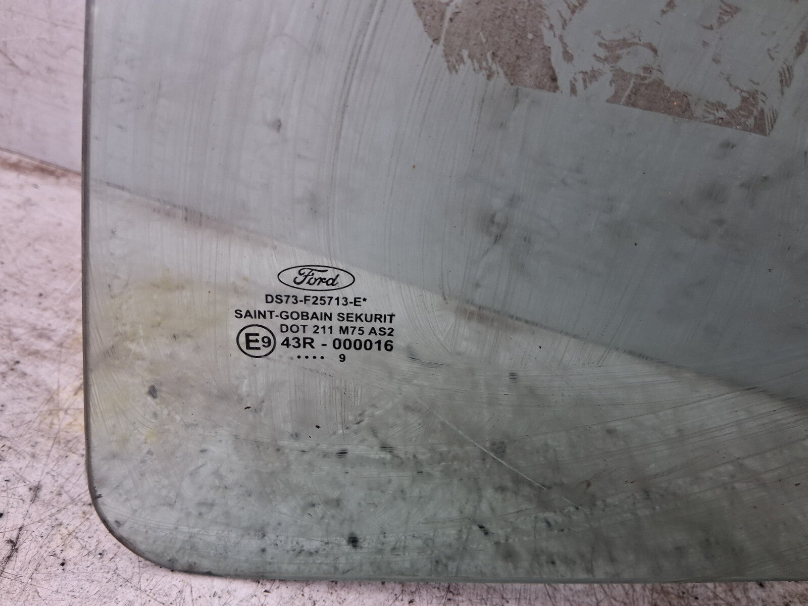 FORD MONDEO MK5 2019 NSR PASSENGER SIDE REAR LEFT WINDOW GLASS 43R00049