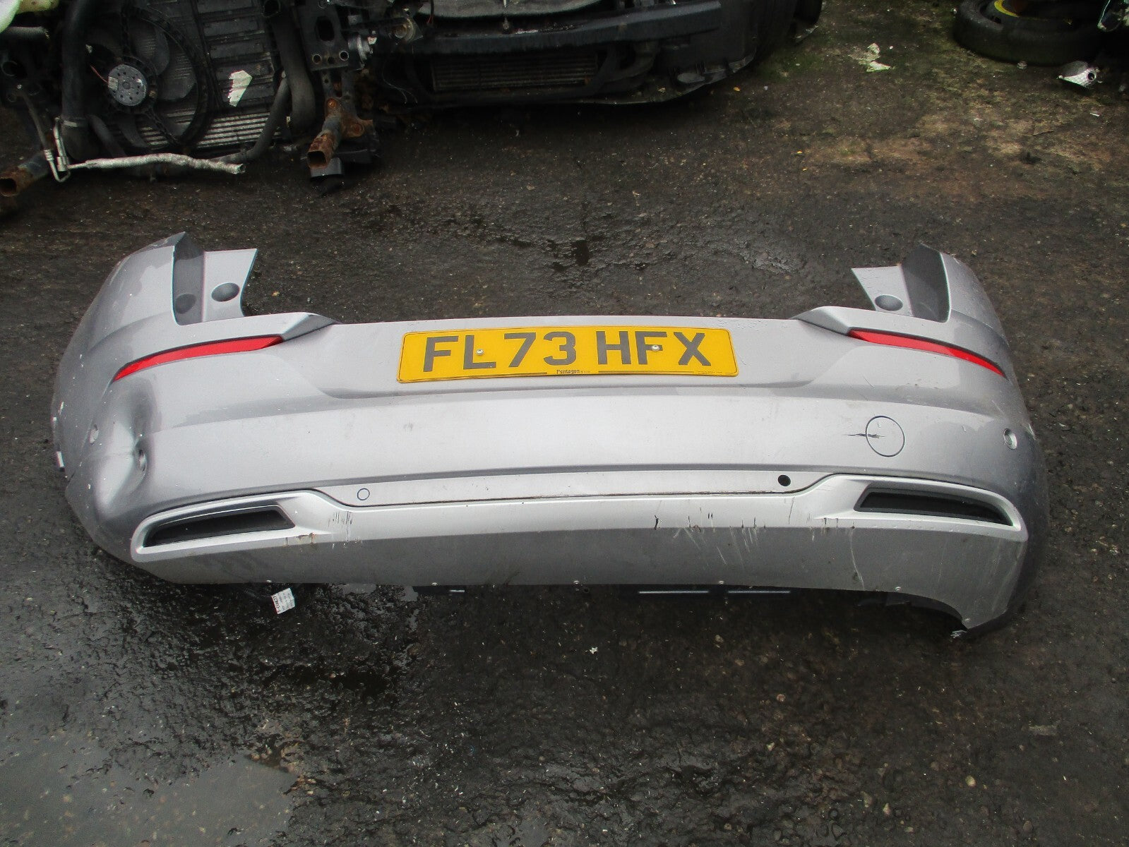 2023 VAUXHALL GRANDLAND REAR COMPLETE BUMPER PSC SENSORS DIFFUSER GREY