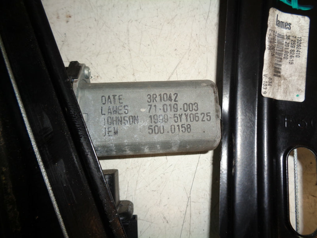 BMW 3 SERIES 2017 OSF DRIVER SIDE FRONT DOOR WINDOW MOTOR REGULATOR 7259824