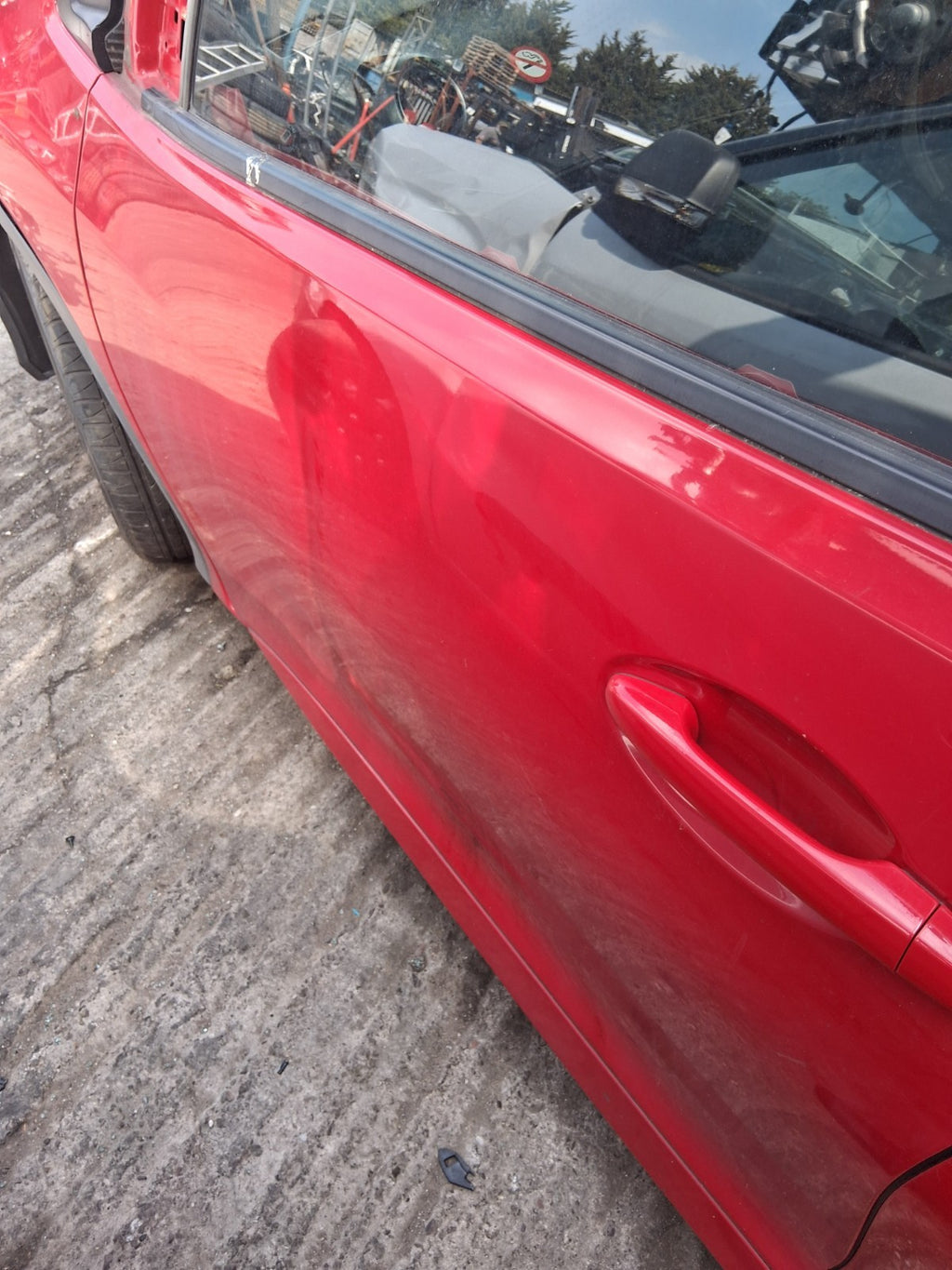 2016 HONDA CIVIC MK9 HATCHBACK NSF PASSENGER SIDE FRONT LEFT BARE DOOR RED R81