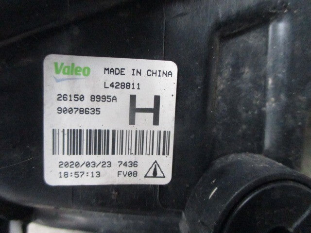 2020 NISSAN QASHQAI J11 OSF DRIVER SIDE FRONT RIGHT HEADLIGHT 261508995A