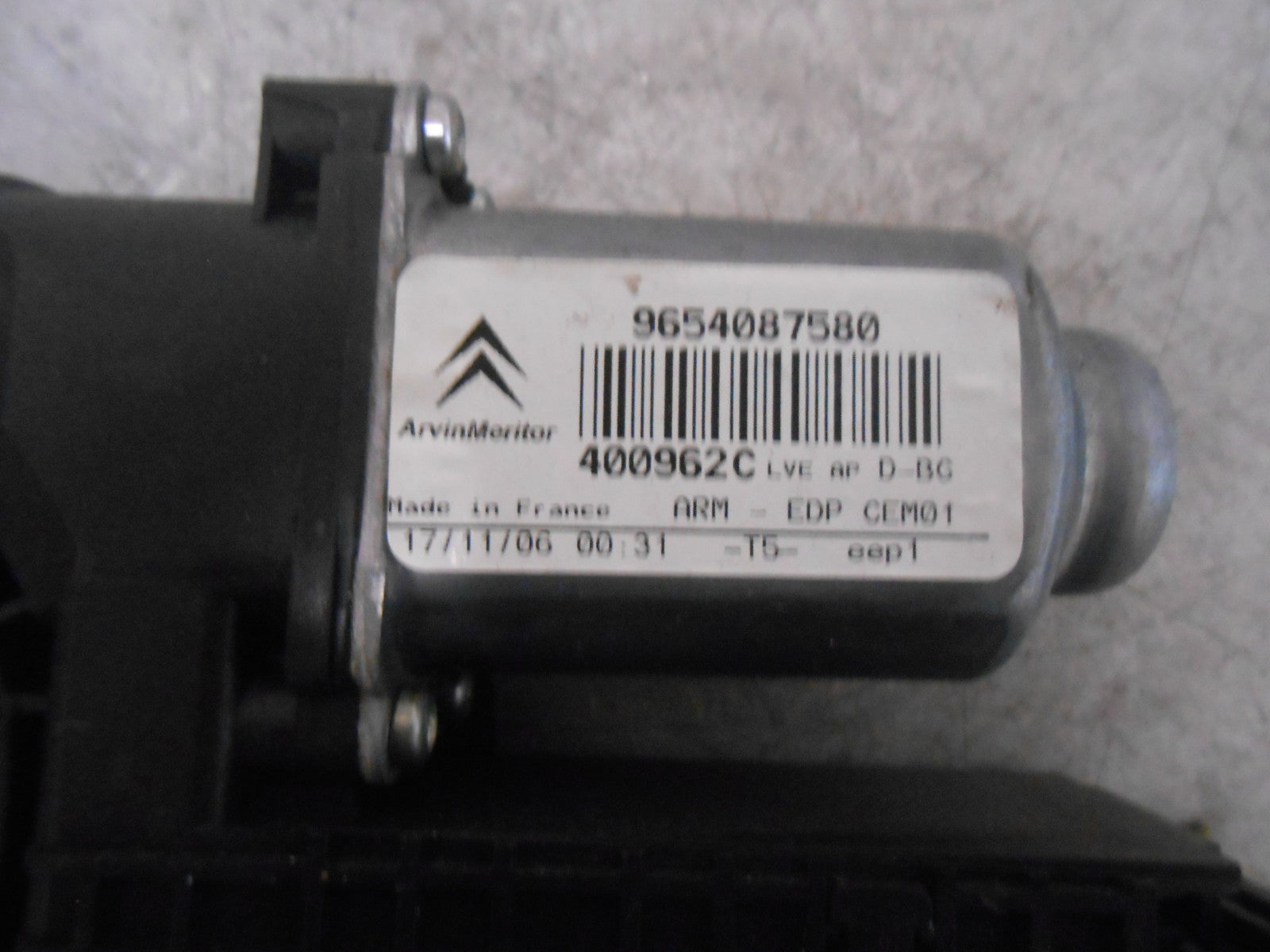 CITROEN C4 PICASSO MK1 2007 OSF DRIVER SIDE FRONT WINDOW MOTOR 9654087580
