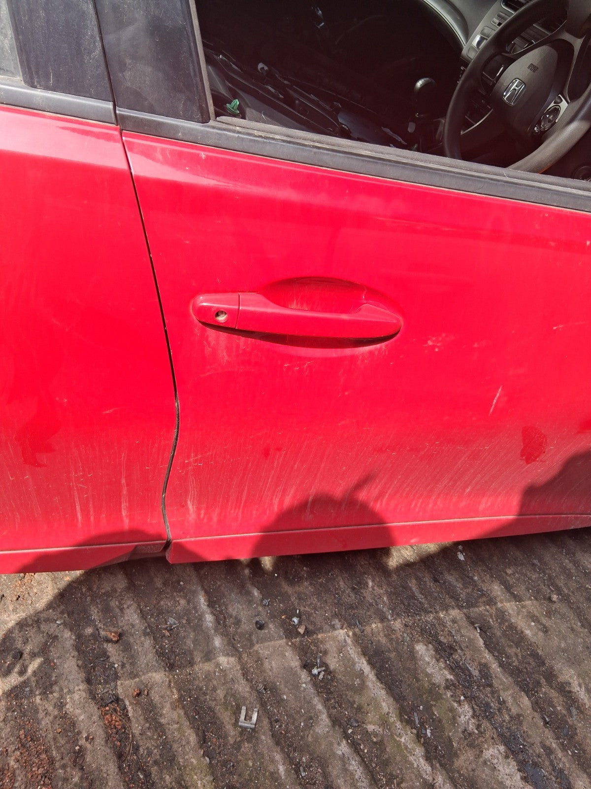 2016 HONDA CIVIC MK9 HATCHBACK OSF DRIVER SIDE FRONT RIGHT BARE DOOR RED R81