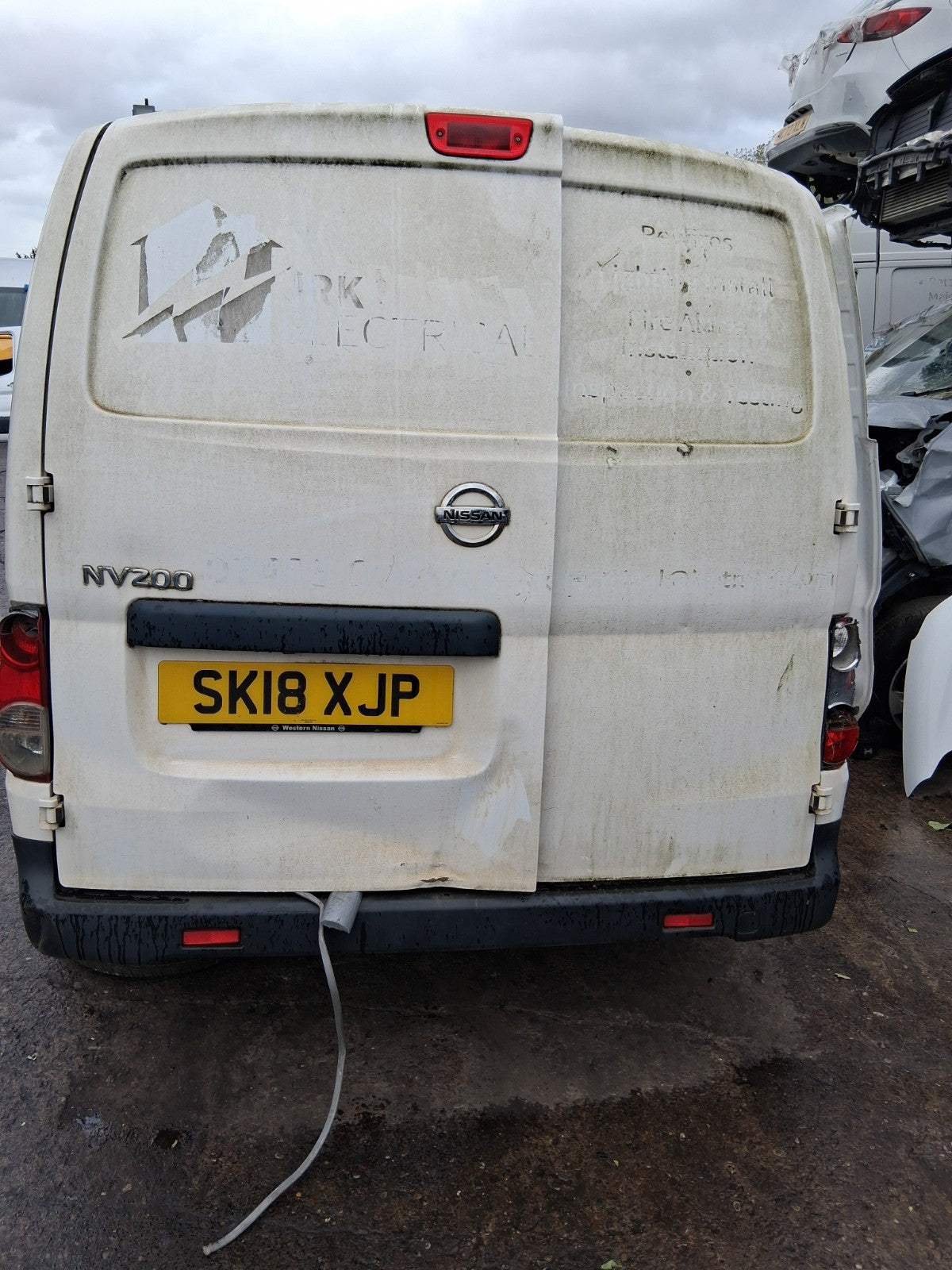 2018 NISSAN NV200 NSR PASSENGER SIDE REAR LEFT COMPLETE DOOR WHITE