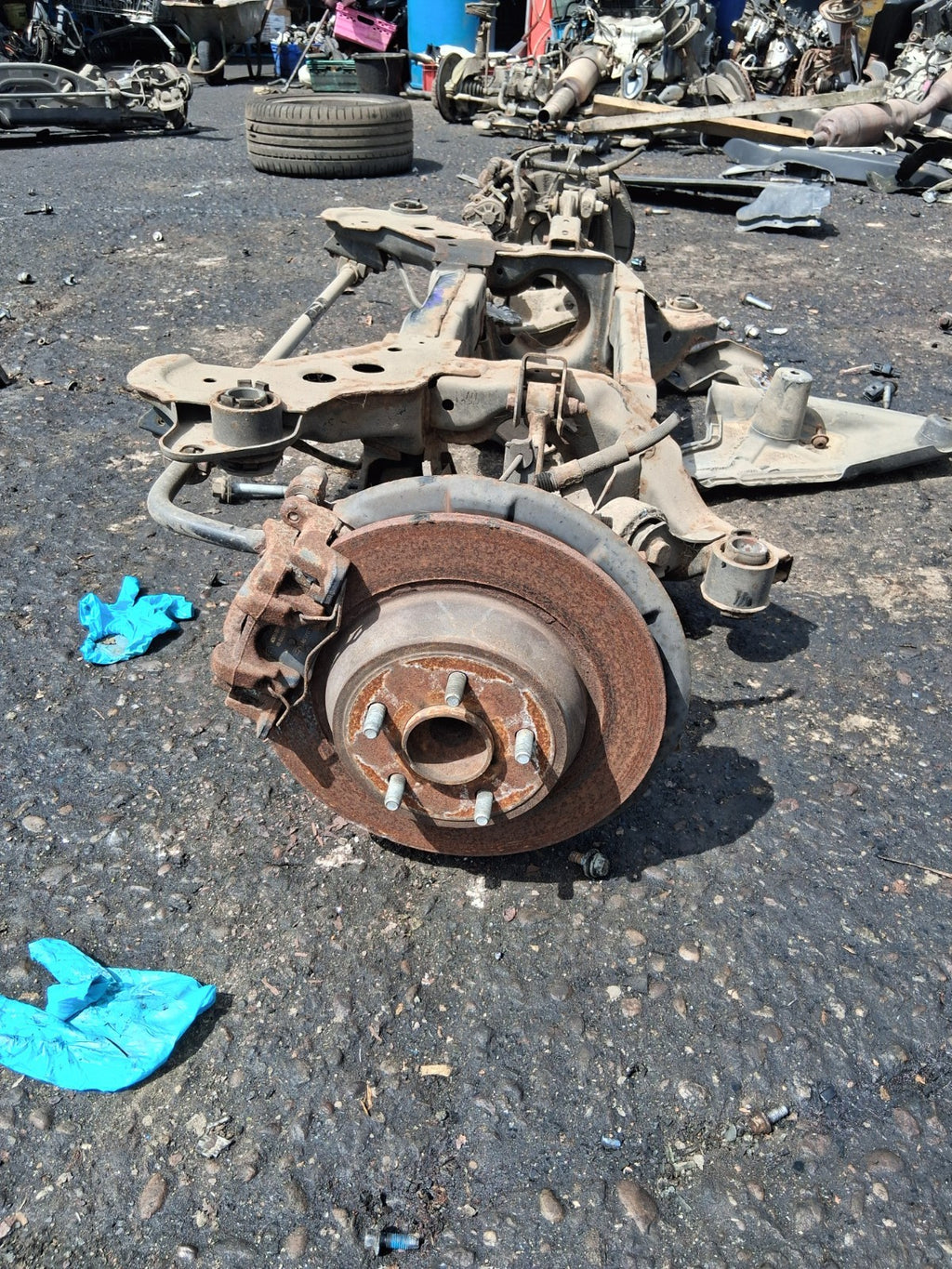 2017 FORD MONDEO MK5 HATCHBACK REAR COMPLETE AXLE DISCS TYPE ASSEMBLY
