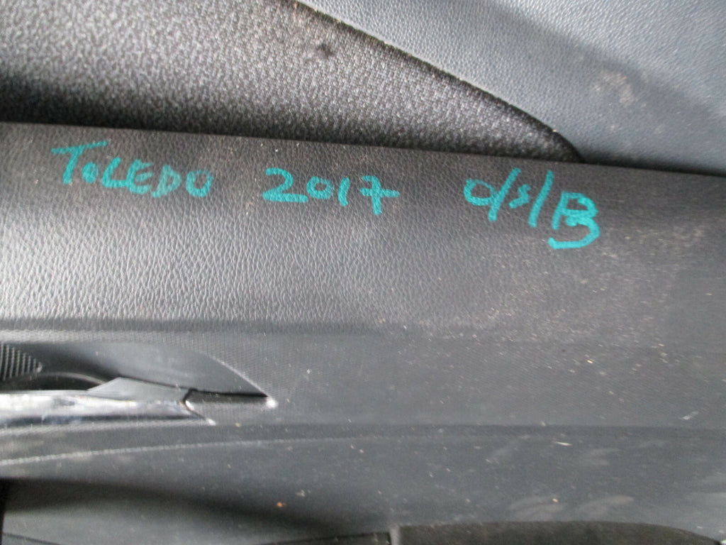 2017 SEAT TOLEDO MK4 KG OSR DRIVER SIDE REAR DOOR CARD TRIM PANEL