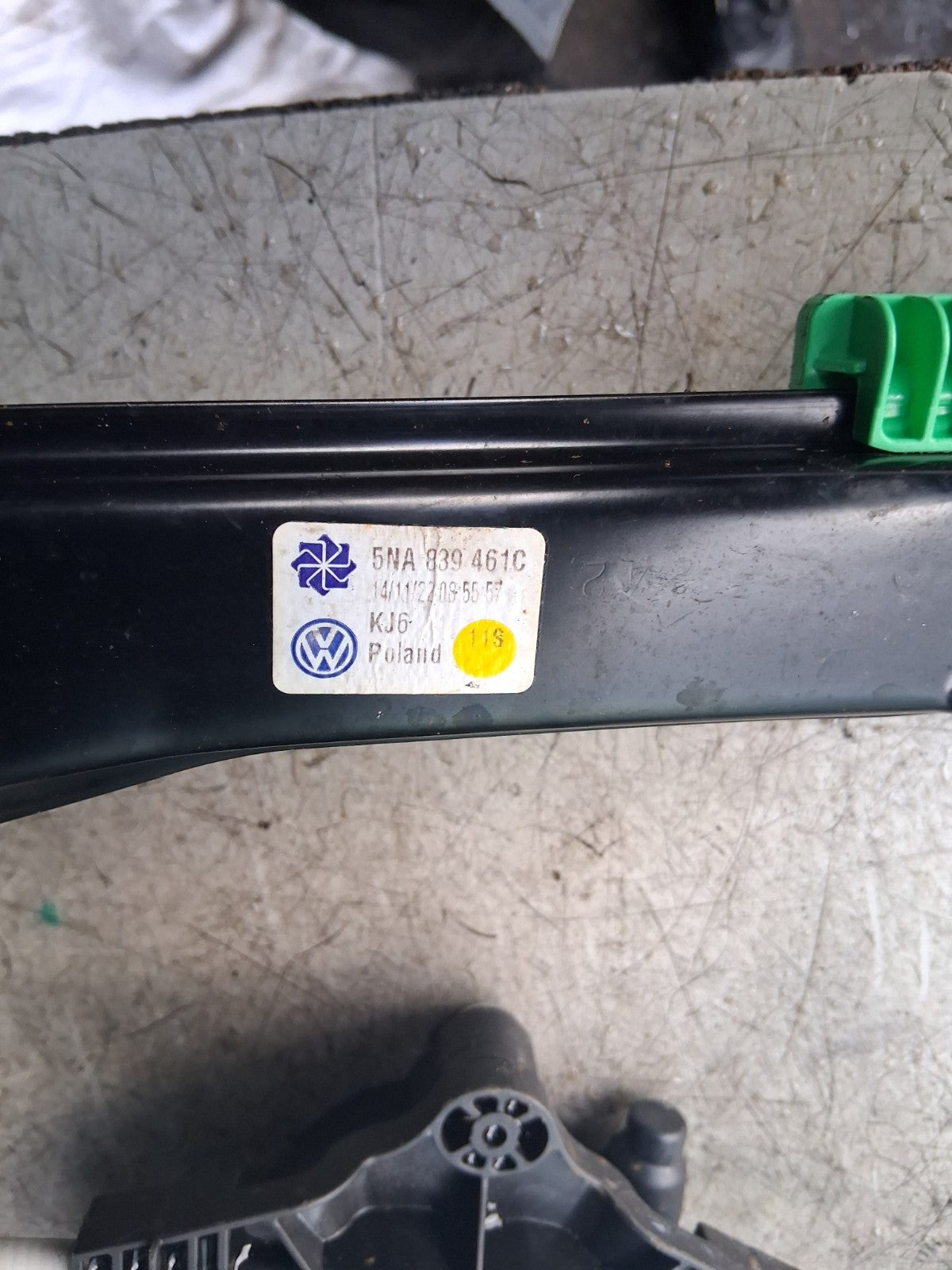 2023 VW VOLKSWAGEN TIGUAN NSR PASSENGER REAR WINDOW MOTOR REGULATOR 5NA839461C