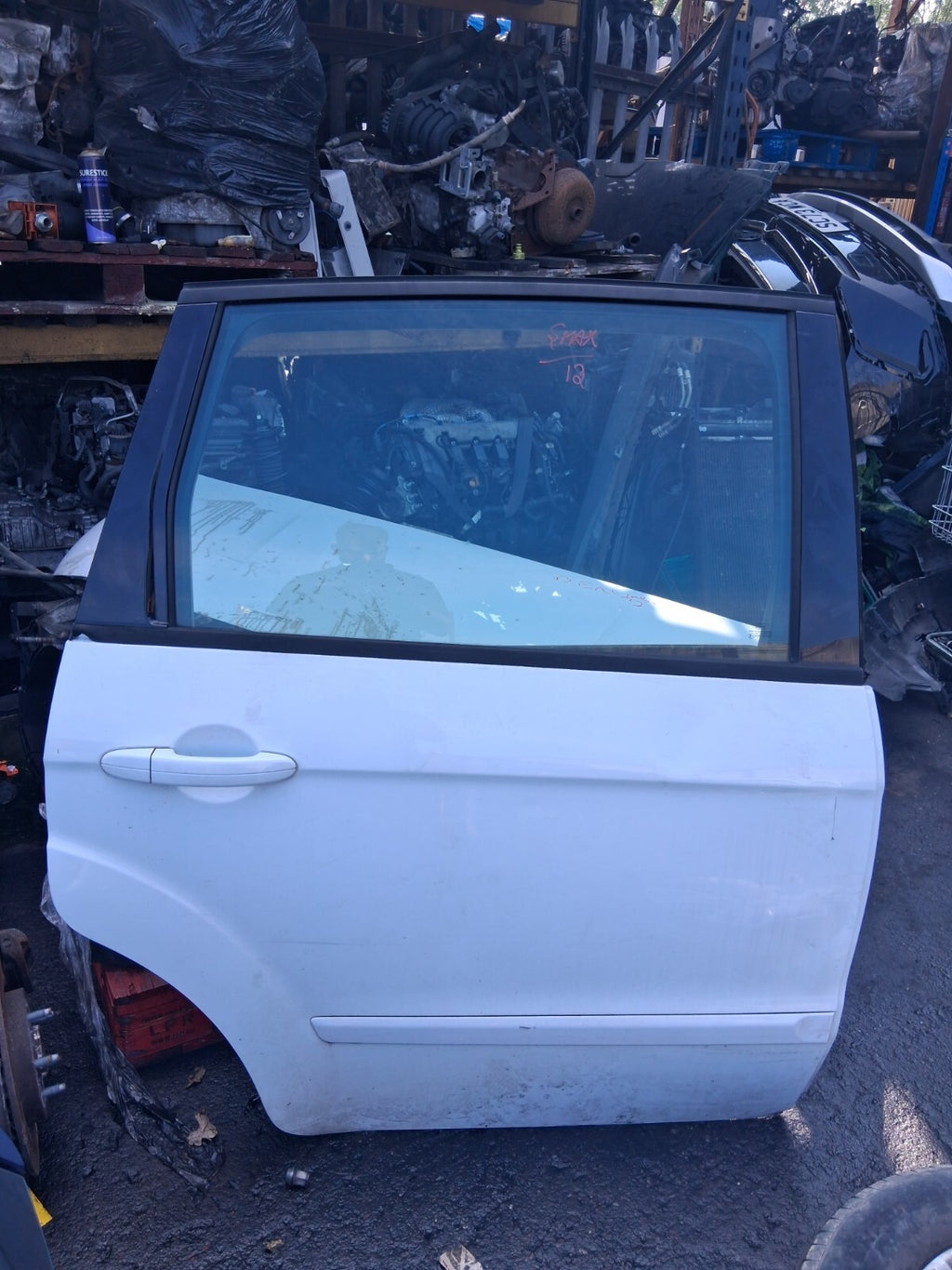 FORD S MAX MK1 2013 OSR DRIVER SIDE REAR COMPLETE DOOR BLUE