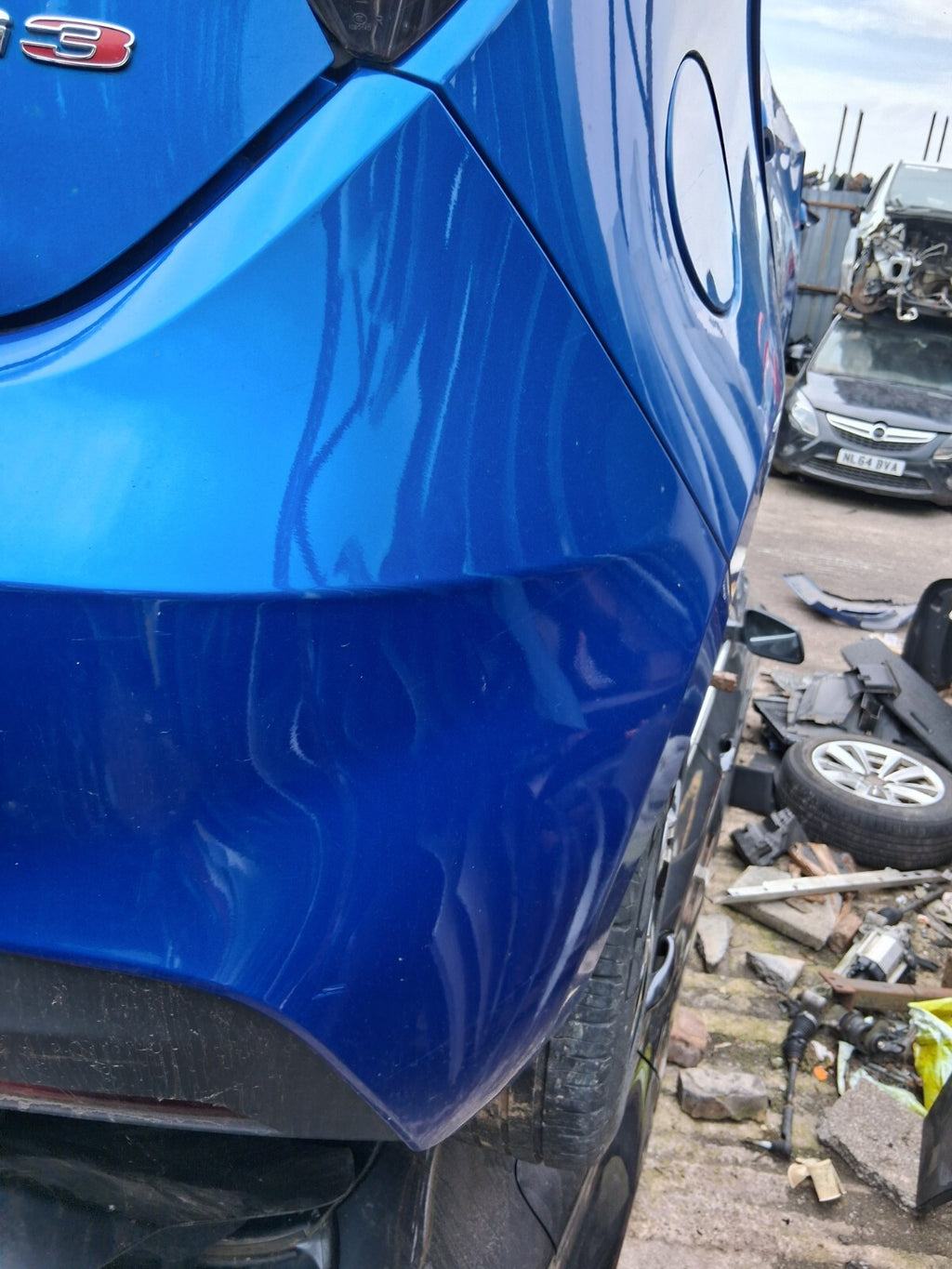 2021 MG 3 MK2 EXCLUSIVE FACELIFT REAR COMPLETE BUMPER REGAL MOUNTAIN BLUE 5JSJ