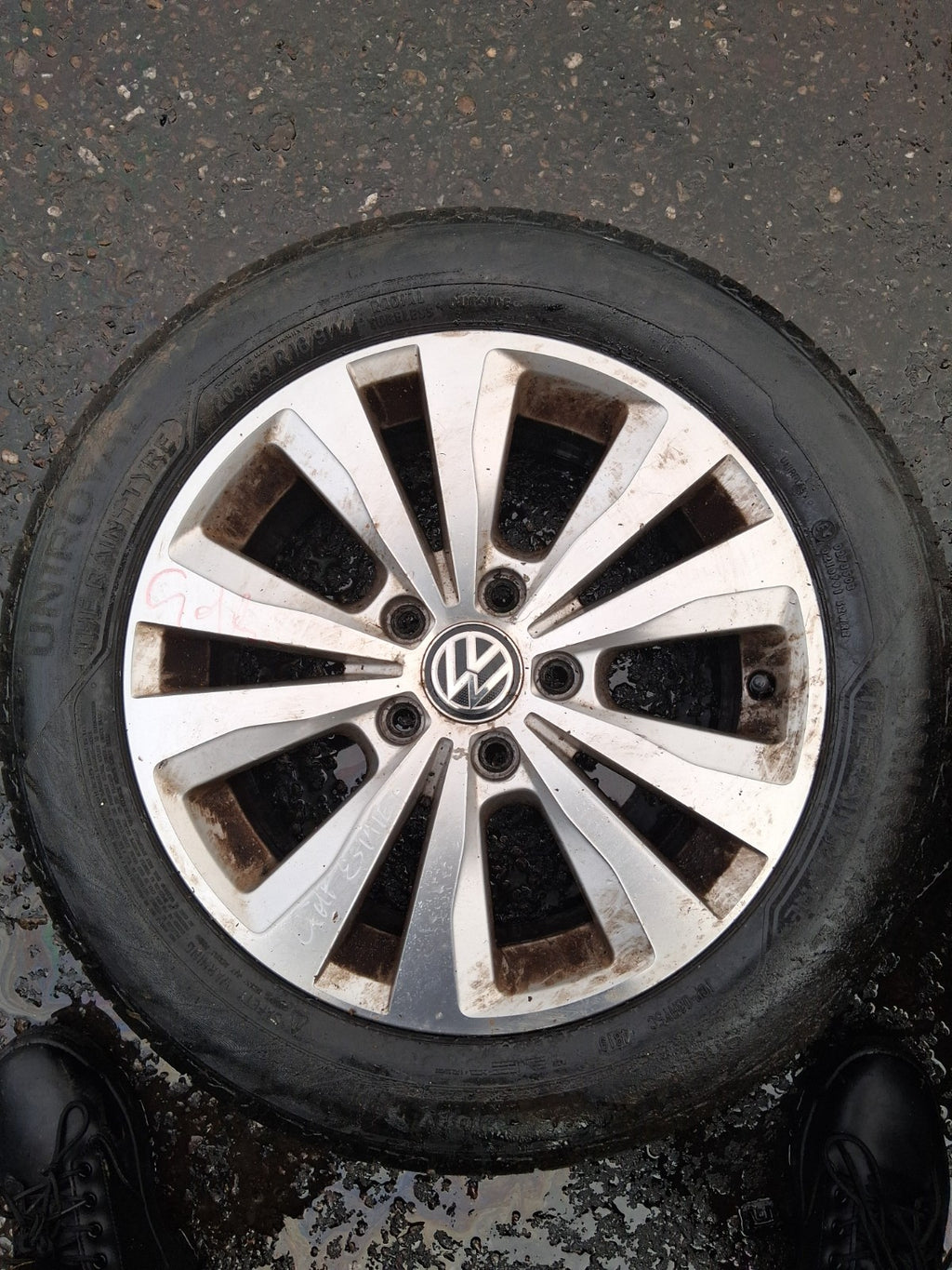 2016 VOLKSWAGEN GOLF MK7 ESTATE 16 INCH ALLOY WHEEL WITH TYRE 205/55R16