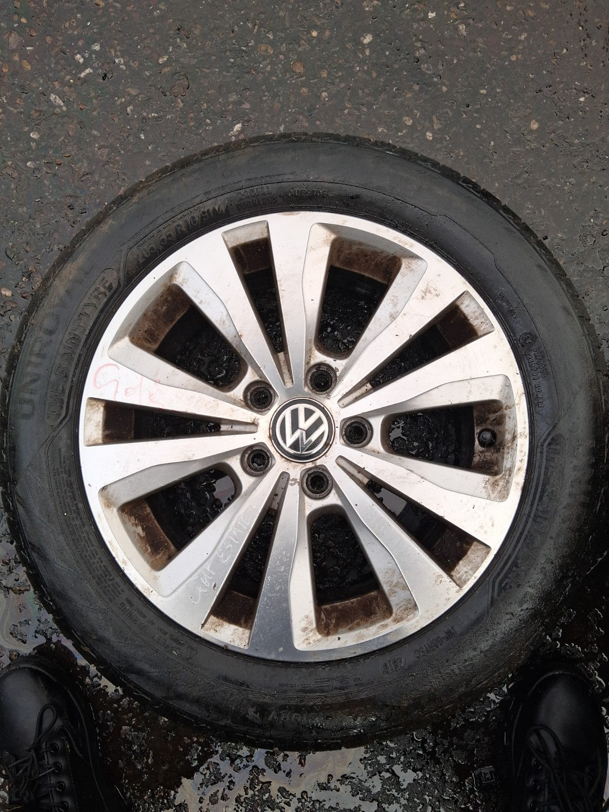 2016 VOLKSWAGEN GOLF MK7 ESTATE 16 INCH ALLOY WHEEL WITH TYRE 205/55R16