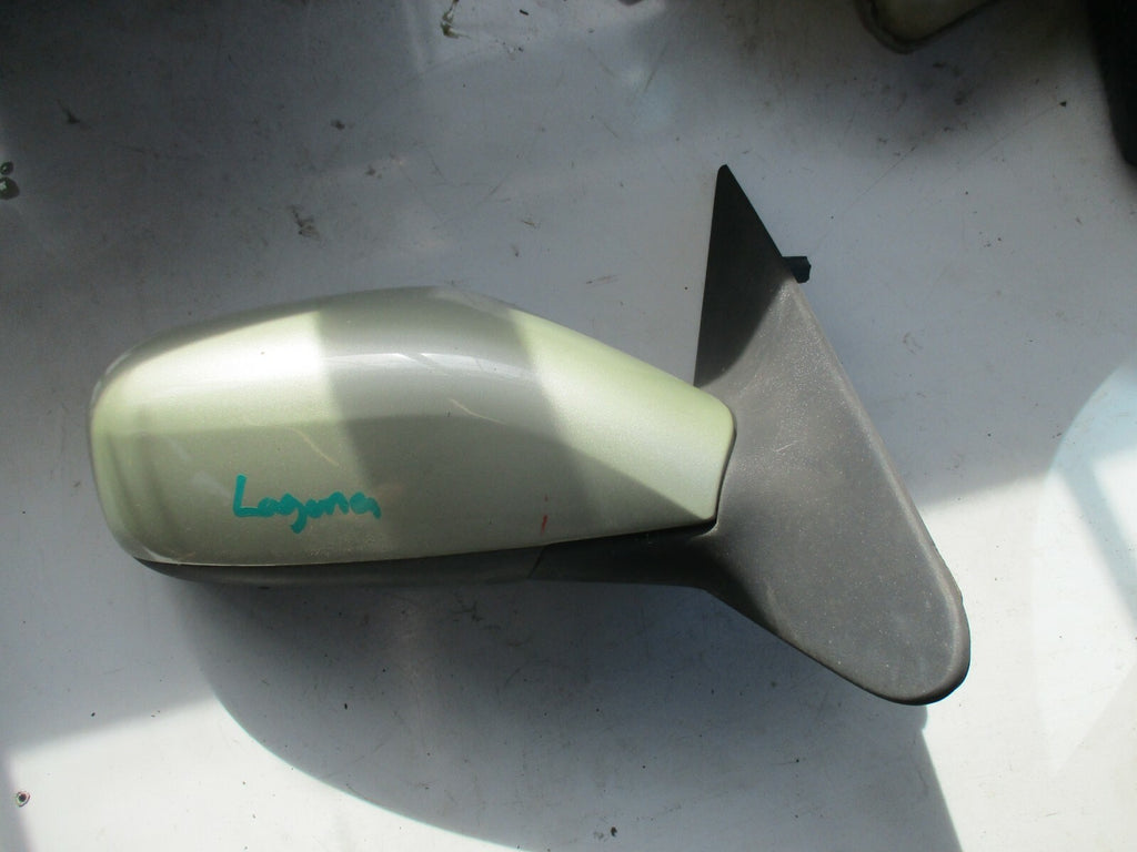 RENAULT LAGINA MK2 OS DRIVER SIDE DOOR WING MIRROR ELECTRIC LIGHT GREEN