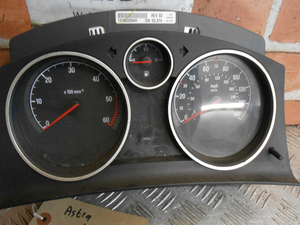 VAUXHALL ASTRA H MK5 2006 1.7 CDTI SPEEDO CLOCKS INSTRUMENT CLUSTER 13186326HH