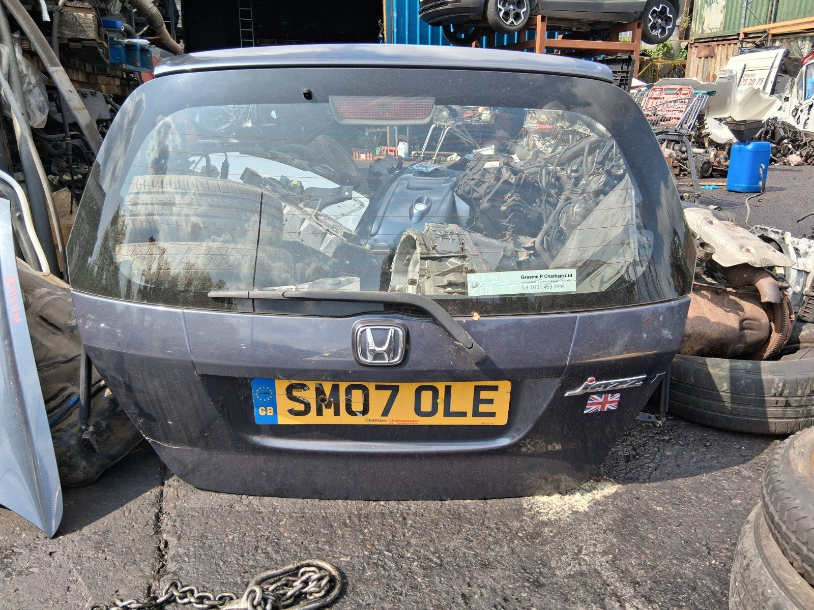 2007 HONDA JAZZ MK2 REAR BOOTLID TAILGATE BLUE