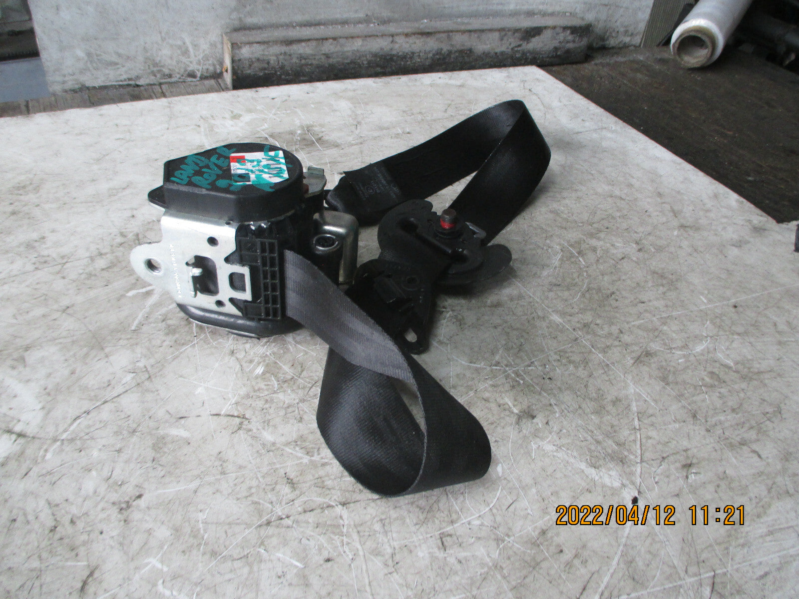 RANGEROVER EVOQUE L538 2013 NSF PASSENGER FRONT SEAT BELT ASSEMBLY 620198200